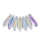 Czech Glass Daggers beads 5x16mm Crystal silver rainbow